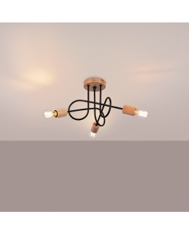Żyrandol EMBER 3 czarny Sollux SL.1477