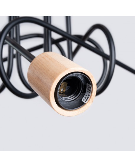 Żyrandol EMBER 5 czarny Sollux SL.1478