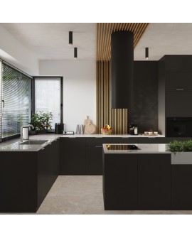 Plafon NERO 22,5 czarny/chrom Sollux SL.1409