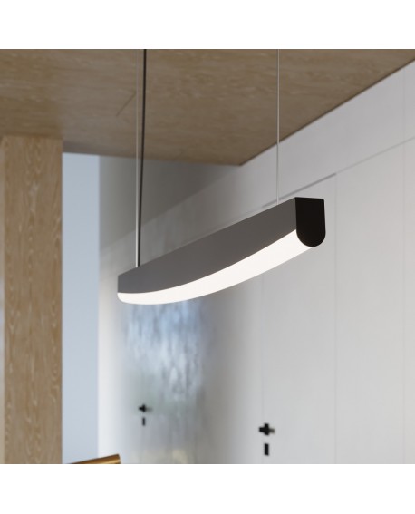 Lampa wisząca JORUN 80 czarna LED 3000K Sollux SLA.0293