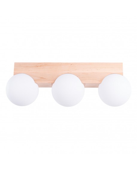 Plafon BULBO 3 naturalne drewno Sollux SL.1684