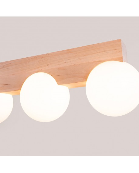 Plafon BULBO 4 naturalne drewno Sollux SL.1685