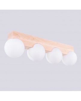 Plafon BULBO 4 naturalne drewno Sollux SL.1685
