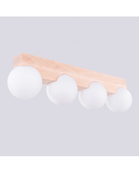Plafon BULBO 4 naturalne drewno Sollux SL.1685