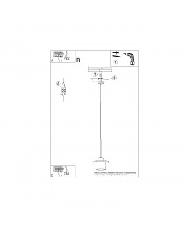 Lampa wisząca MAB beton Sollux SL.1363