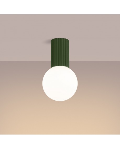 Plafon HALO zielony oliwkowy IP44 Sollux SL.1723