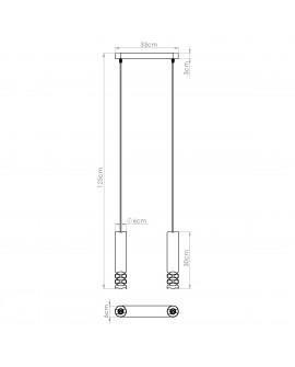 Lampa wisząca LIRO 2 biały Sollux SL.1692