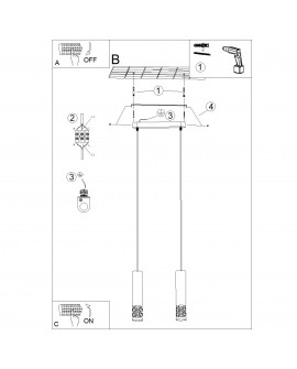 Lampa wisząca LIRO 2 biały Sollux SL.1692