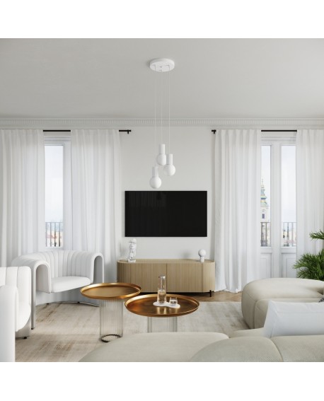 Lampa wisząca HALO 3P biała Sollux SL.1710