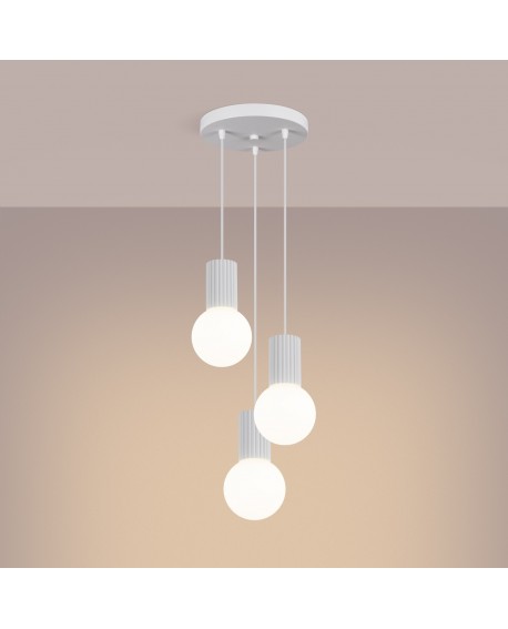 Lampa wisząca HALO 3P biała Sollux SL.1710