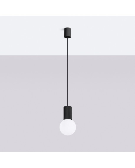 Lampa wisząca HALO 1 czarna Sollux SL.1714