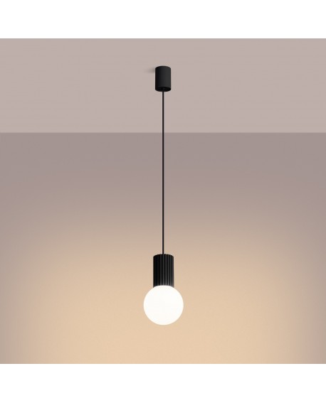 Lampa wisząca HALO 1 czarna Sollux SL.1714