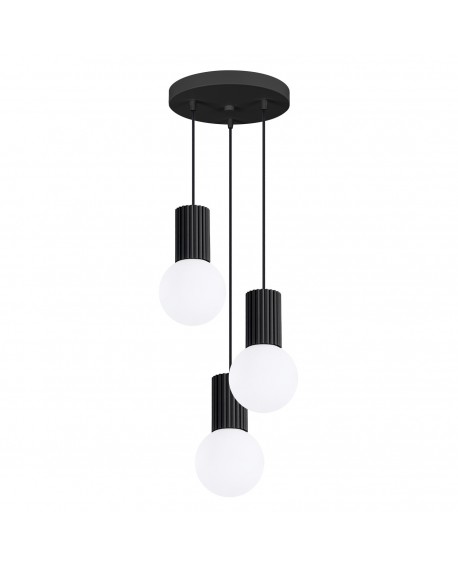 Lampa wisząca HALO 3P czarna Sollux SL.1715