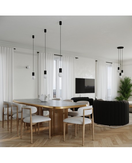 Lampa wisząca HALO 3P czarna Sollux SL.1715