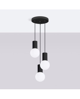 Lampa wisząca HALO 3P czarna Sollux SL.1715