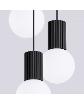 Lampa wisząca HALO 3P czarna Sollux SL.1715
