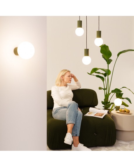 Lampa wisząca HALO 3P zielona oliwka Sollux SL.1725