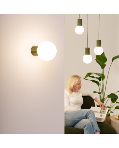 Lampa wisząca HALO 3P zielona oliwka Sollux SL.1725
