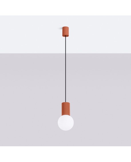 Lampa wisząca HALO 1 ochra czerwona Sollux SL.1729