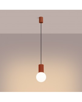 Lampa wisząca HALO 1 ochra czerwona Sollux SL.1729