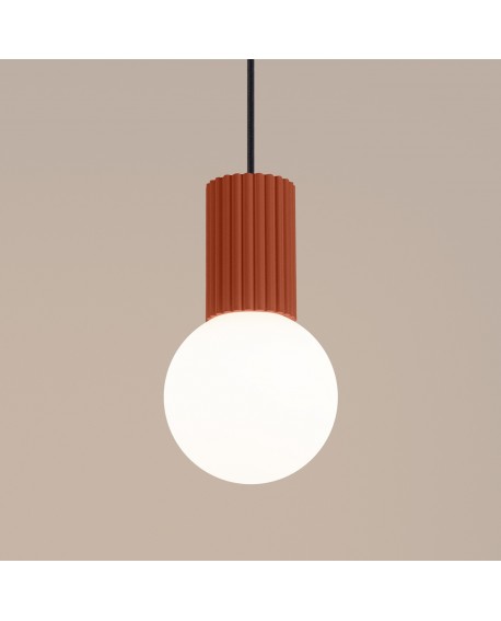 Lampa wisząca HALO 1 ochra czerwona Sollux SL.1729