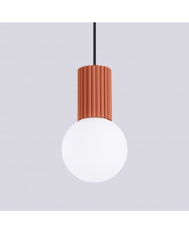 Lampa wisząca HALO 1 ochra czerwona Sollux SL.1729