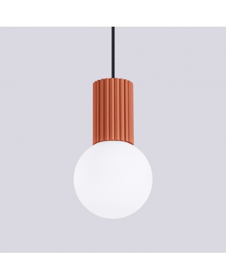Lampa wisząca HALO 1 ochra czerwona Sollux SL.1729