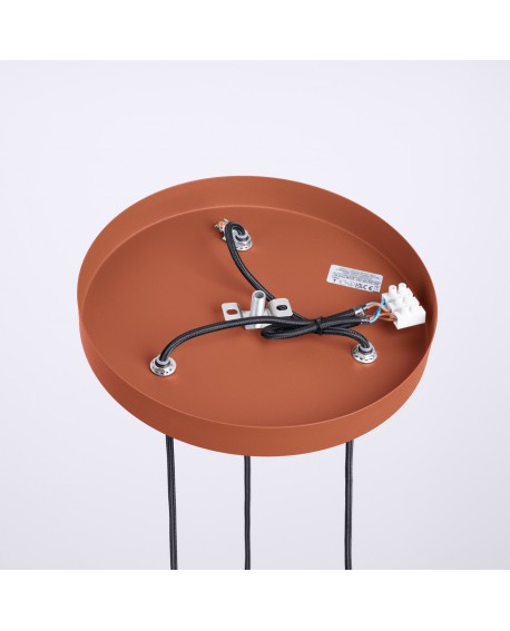 Lampa wisząca HALO 3P ochra czerwona Sollux SL.1730