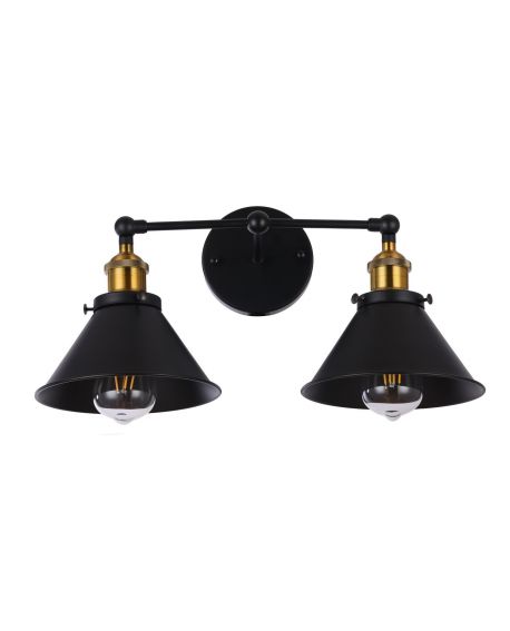 KINKIET LAMPA ŚCIENNA LOFT CZARNA GUBI DUO LUMINA DECO