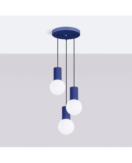 Lampa wisząca HALO 3P ultramaryna Sollux SL.1740
