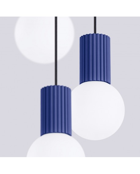 Lampa wisząca HALO 3P ultramaryna Sollux SL.1740