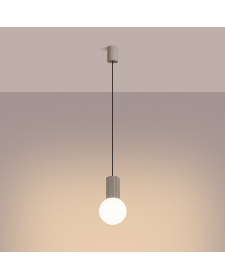 Lampa wisząca HALO 1 taupe Sollux SL.1744