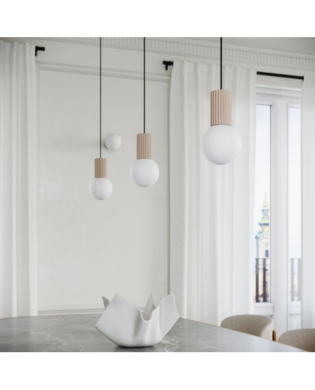 Lampa wisząca HALO 3P taupe Sollux SL.1745