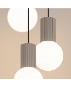 Lampa wisząca HALO 3P taupe Sollux SL.1745