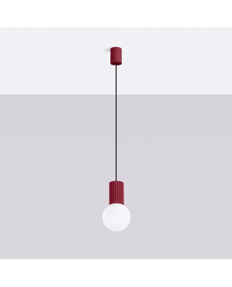 Lampa wisząca HALO 1 burgund Sollux SL.1749