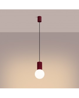 Lampa wisząca HALO 1 burgund Sollux SL.1749