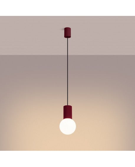 Lampa wisząca HALO 1 burgund Sollux SL.1749