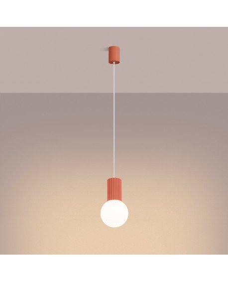 Lampa wisząca HALO 1 brzoskwiniowa Sollux SL.1754
