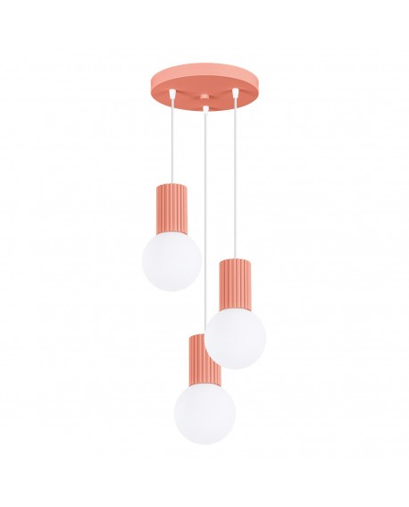 Lampa wisząca HALO 3P brzoskwiniowa Sollux SL.1755
