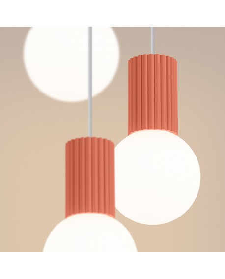 Lampa wisząca HALO 3P brzoskwiniowa Sollux SL.1755