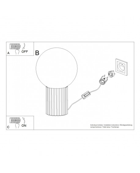 Lampa biurkowa HALO czarna Sollux SL.1716