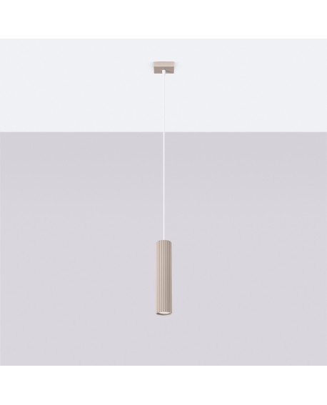 Lampa wisząca KARBON 1 taupe Sollux SL.1759