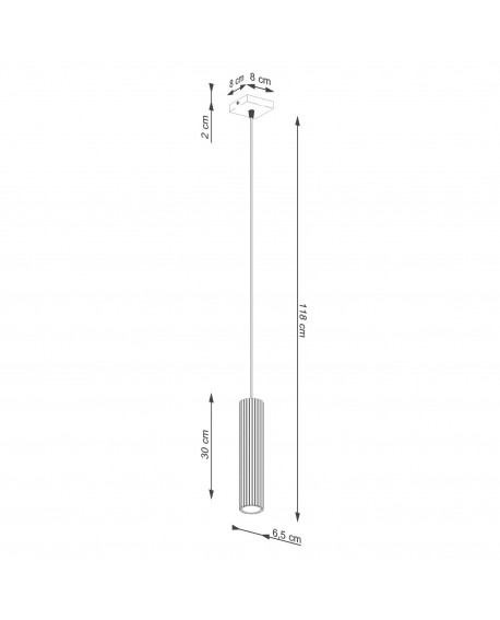 Lampa wisząca KARBON 1 taupe Sollux SL.1759