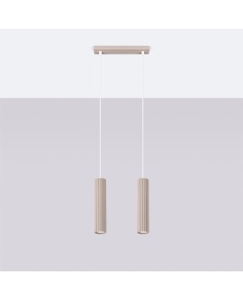 Lampa wisząca KARBON 2 taupe Sollux SL.1773