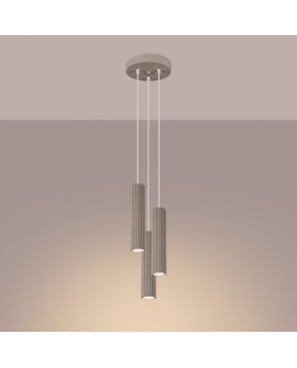 Lampa wisząca KARBON 3P taupe Sollux SL.1775