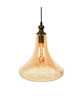 NOWOCZESNA LAMPA WISZĄCA LOFT BURSZTYNOWA ZAGA