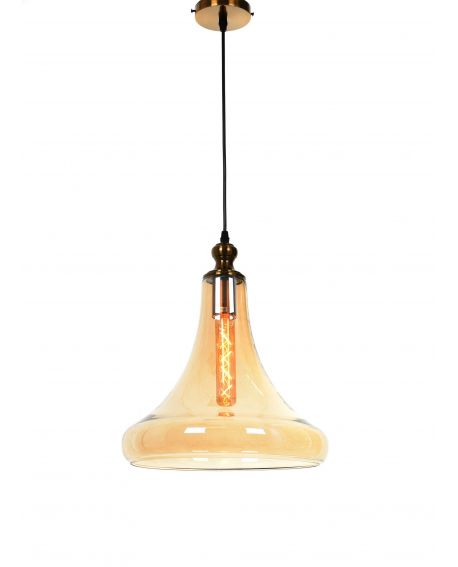 NOWOCZESNA LAMPA WISZĄCA LOFT BURSZTYNOWA ZAGA