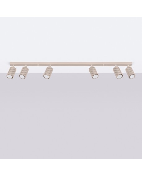 Plafon KARBON 6L taupe Sollux SL.1766
