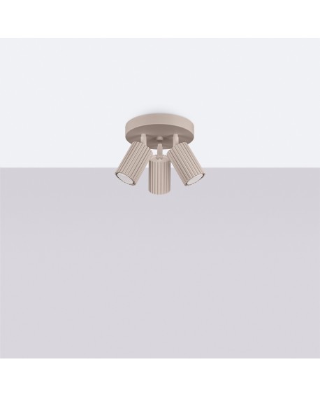 Plafon KARBON 3P taupe Sollux SL.1768