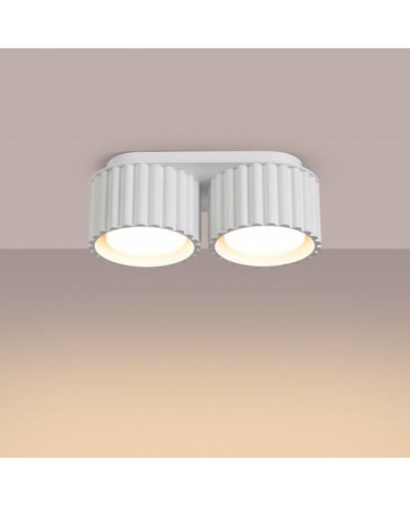 Plafon AURA 2 biały Gx53 Sollux SL.1783